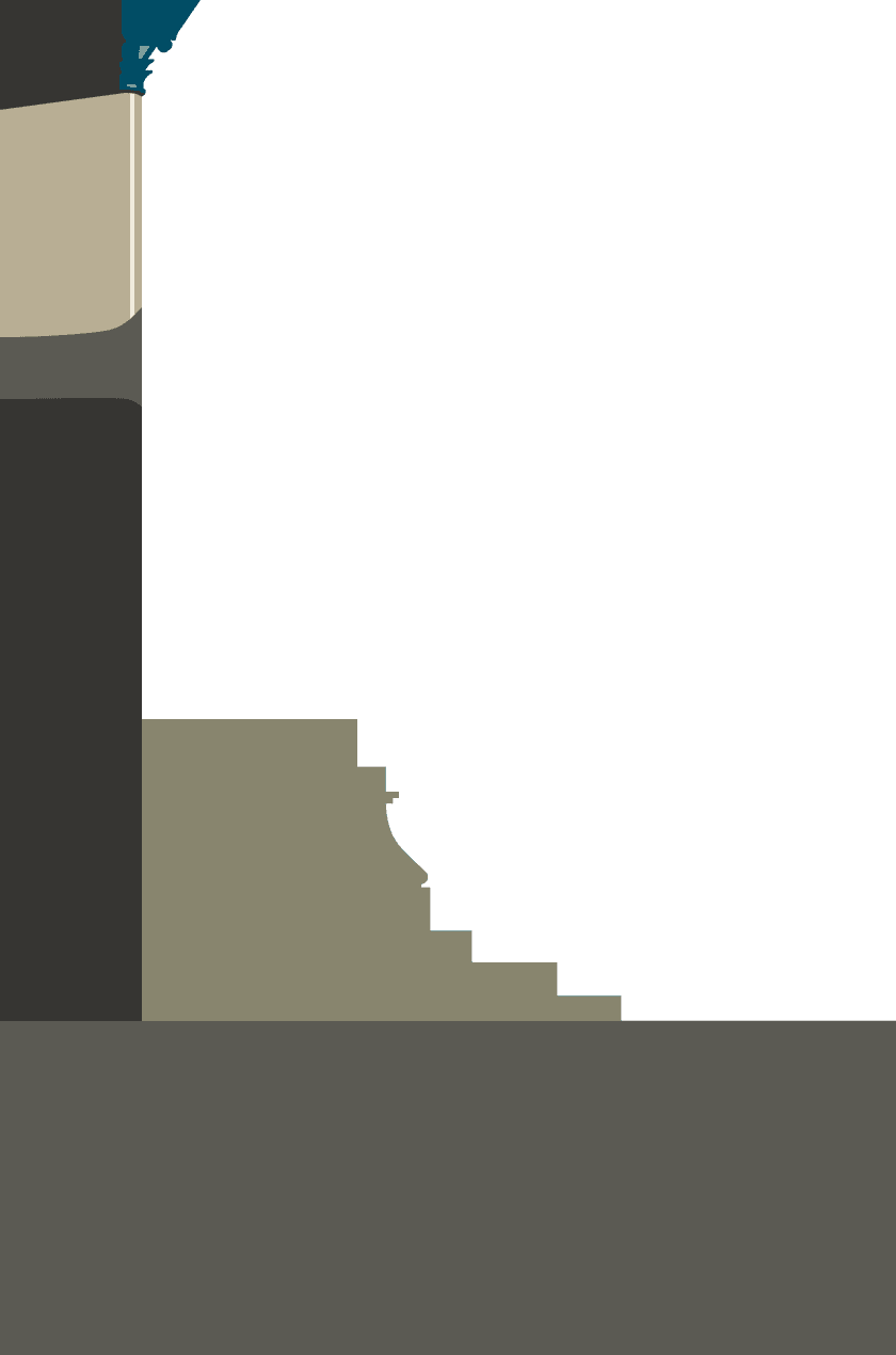 Then the first plinth and column