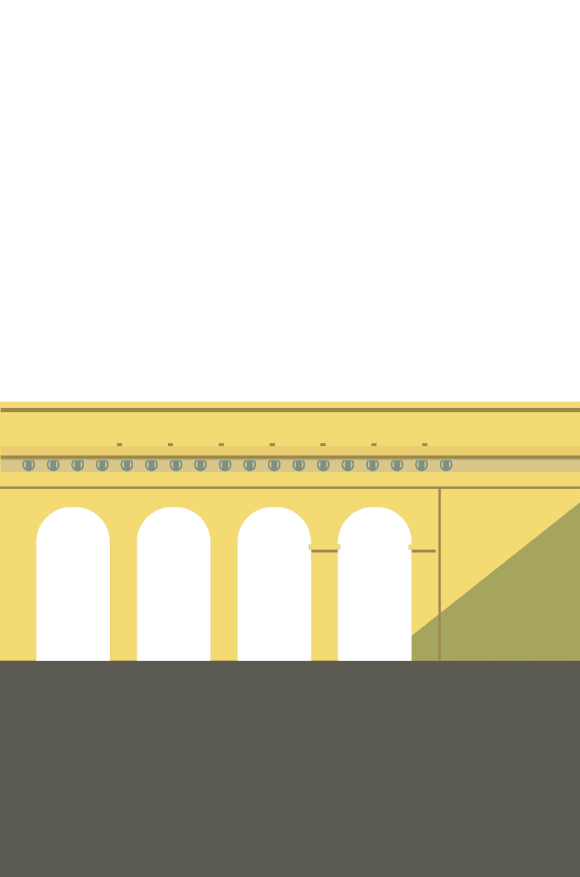 Then the main building's arches