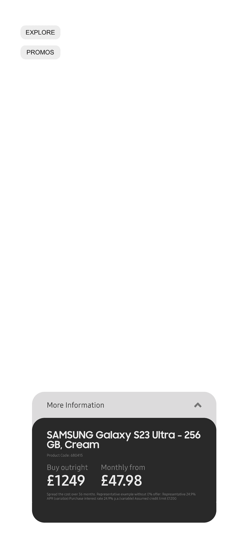 The default ticket appearance