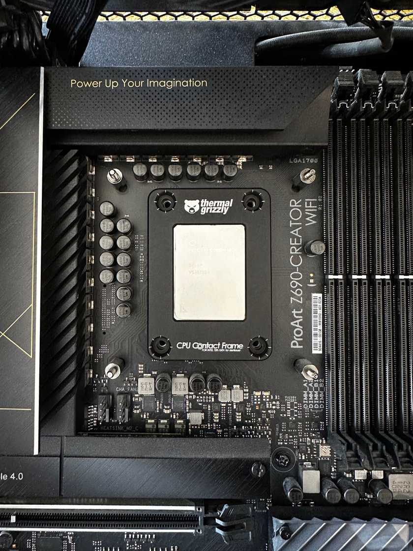 Installing the contact frame